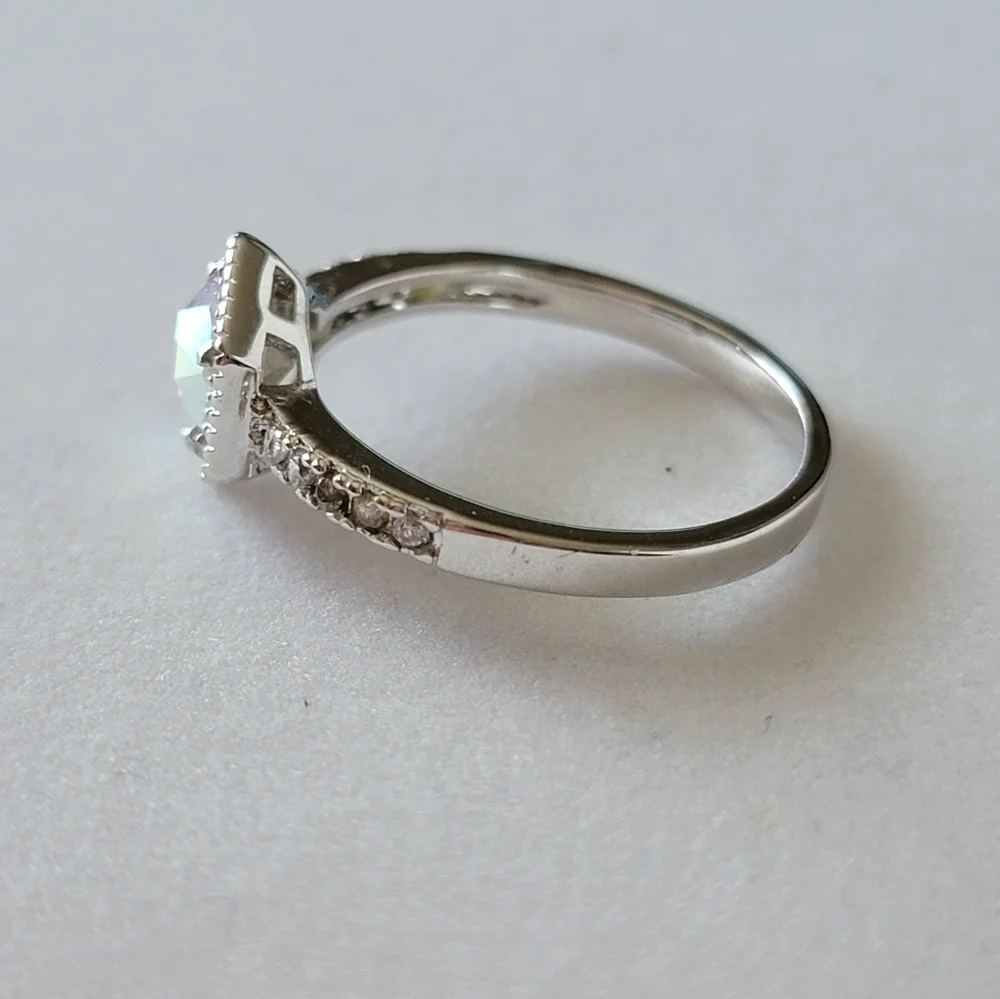 Fragrant Jewels Sparkling Irridescent Hexagon Ring